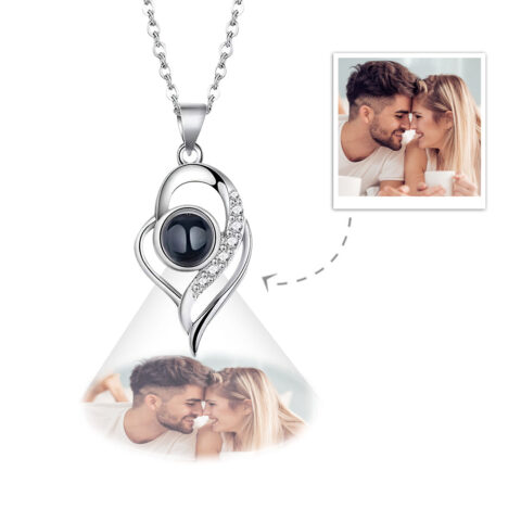 The photo they will never have to put away: Custom Projection Necklace Elegant Photo