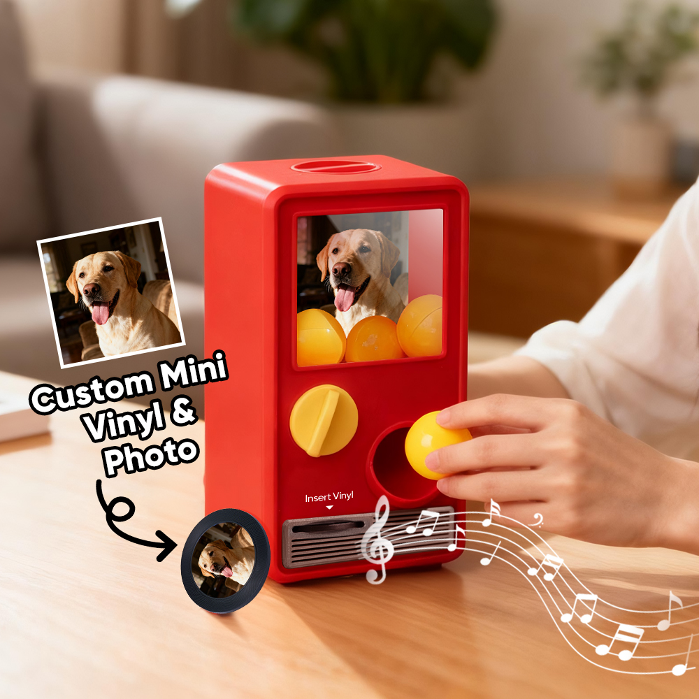 Personalized Music and Photo Music Gachapon Machine Custom Song Mini Record