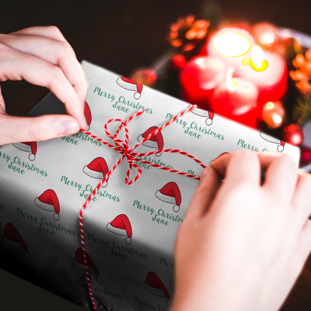 Custom Text Wrapping Paper Christmas Gift Wrap