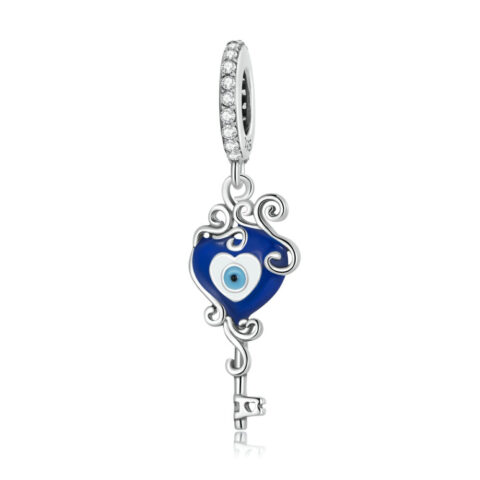 Small enough to collect, meaningful enough to keep forever: Blue Heart Evil Eye Dangle
