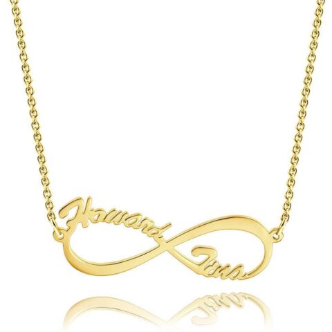Infinity Name Necklace 14K Gold Plated