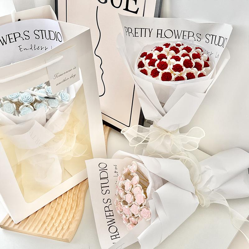 Simulation Rose Bouquet Handmade Diy Material Package Hand-held Flowers