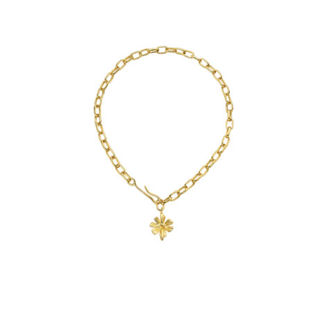 Their New Everyday Carry: Cosmos Collection White Flower Golden Choker