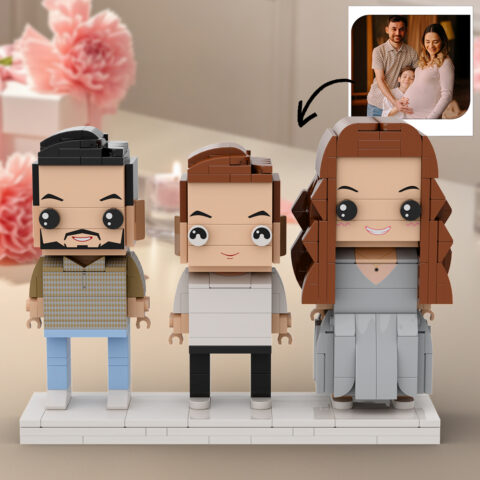 Full Body Customizable 3 People Custom Brick Figures