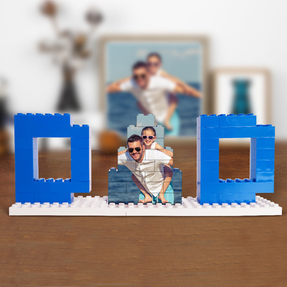 Personalized DAD and PAPA Photo Building Brick Puzzles Photo Block Father’s
