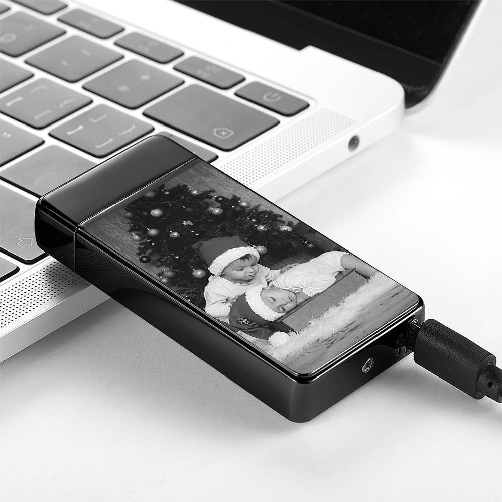 Photo Lighter Custom Photo Engraved Lighter Black Valentine’s