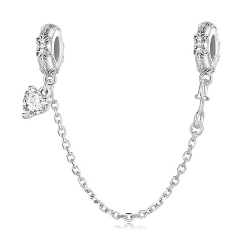 The One That Makes Them Cry: Retro Pattern Safety Charm Chain Silver