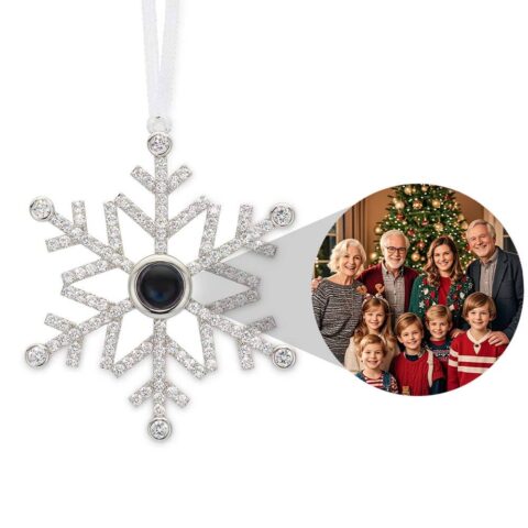The tree tells your family story, one year at a time: Personalized Projection Ornament