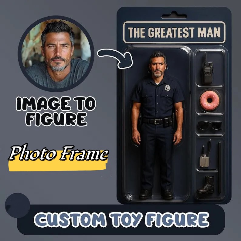 Fully Body Custom Action Figure Portraits | Personalized Toy Box Art