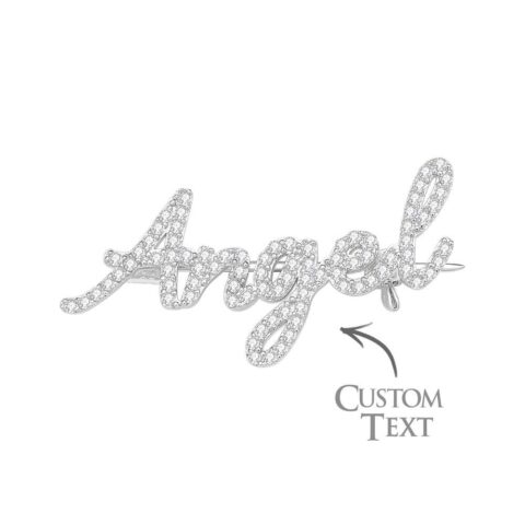 The gift that gets remembered long after the wrapping paper: Custom Name Diamond Lapel