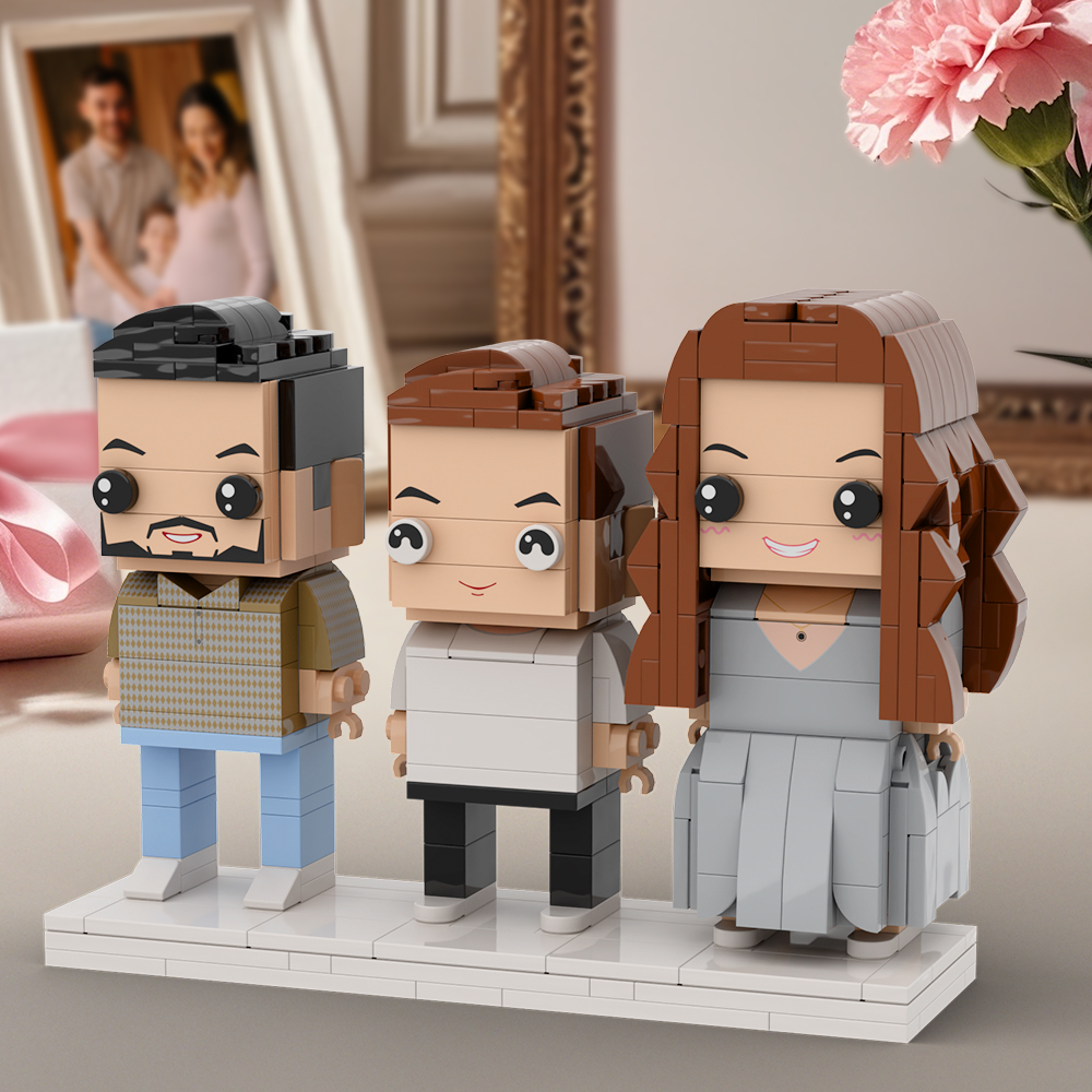 Full Body Customizable 3 People Custom Brick Figures