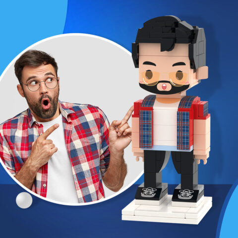 One of One, Just Like Them: Creative Gift for Him Full Body Customizable 1 Person Custom