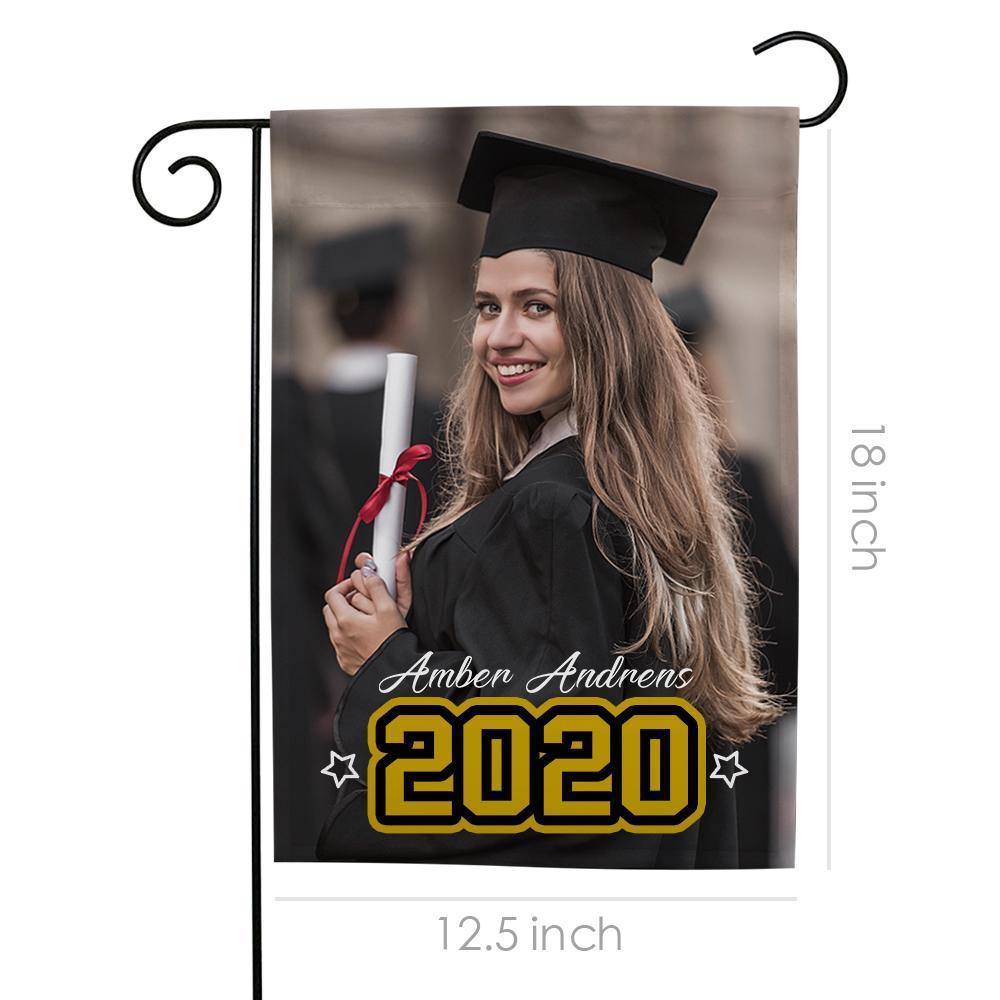 Custom Graduation Photo Garden Flag