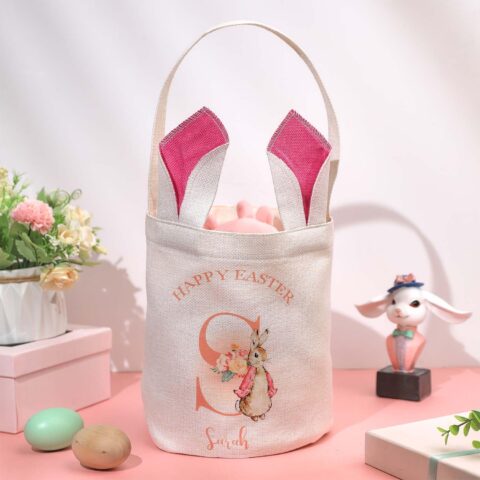 Open Slowly. Tears Likely.: Personalized Cute Peter Rabbit Bunny Ears Bucket Bag