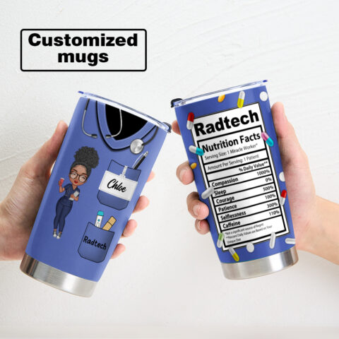The Gift They Show Everyone: Custom Tumbler Cup With Text and Accessories Medical