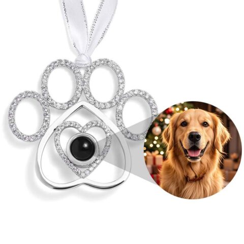 The Gift They Show Everyone: Personalized Paw Photo Ornament Custom Projection Ornaments