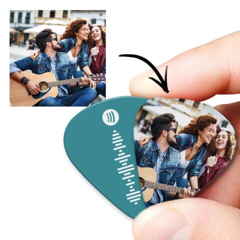 Scannable Spotify Code Guitar Pick, Photo Engraved Music Song Guitar Pick