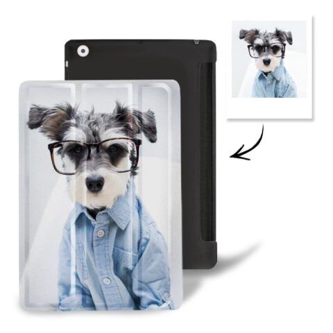 Made for one person in the world – them: Custom Photo Protective iPad Case Black – iPad