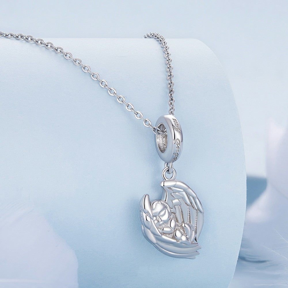 The One That Makes Them Cry: Angel Baby Dangle Charm Silver