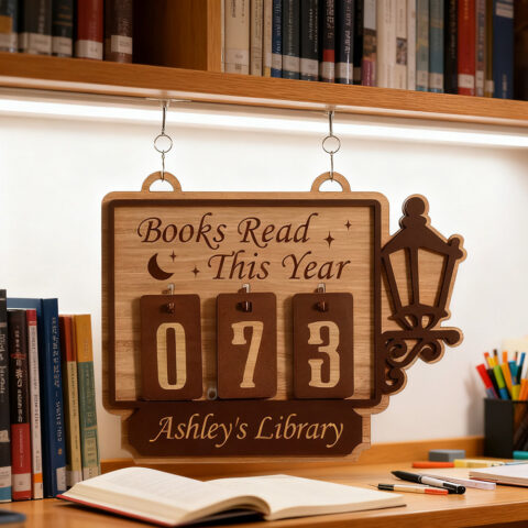 Personalized Books Read Tracker Books Read This Year Bookshelf Counter Bookish