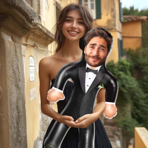 The gift that gets remembered long after the wrapping paper: Personalized Groom Blow Up
