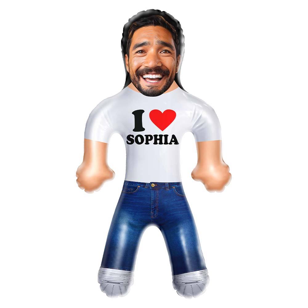 Personalized I Heart You Blow Up Dolls Custom Funny Inflatable Doll