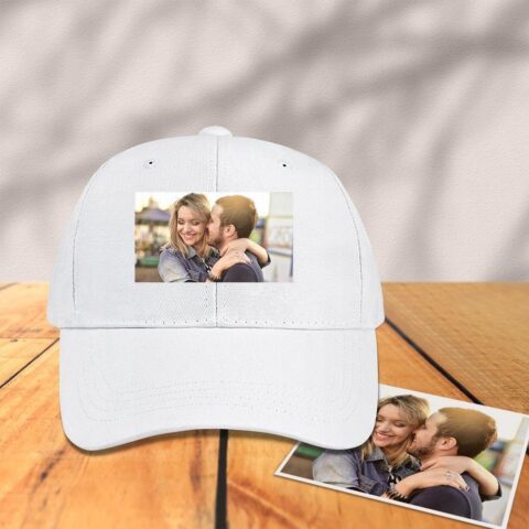 Custom Photo Baseball Cap White