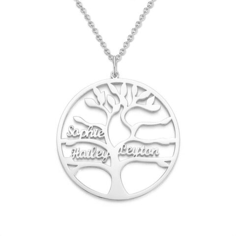 Their New Everyday Carry: Name Necklace Stylish Family Tree Necklace with 1-9 Name