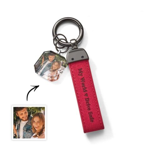 Small token, constant companion: Drive Safe My Love Personalized Laser Engraved Leather