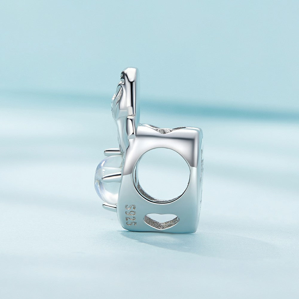 Guaranteed Happy Tears: Moonstone Parent-child Charm Silver