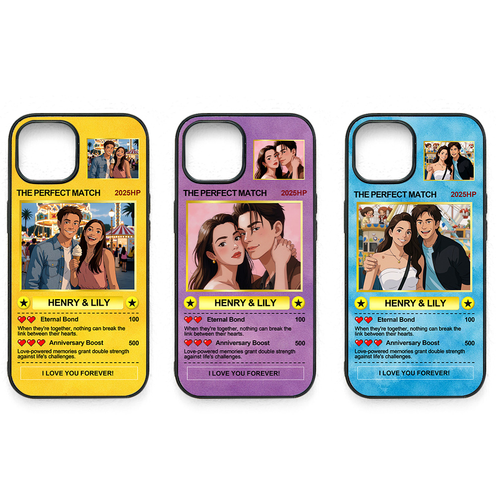 Custom Lenticular Anime Poke Card Phone Case 3 Photo Upload Cartoon