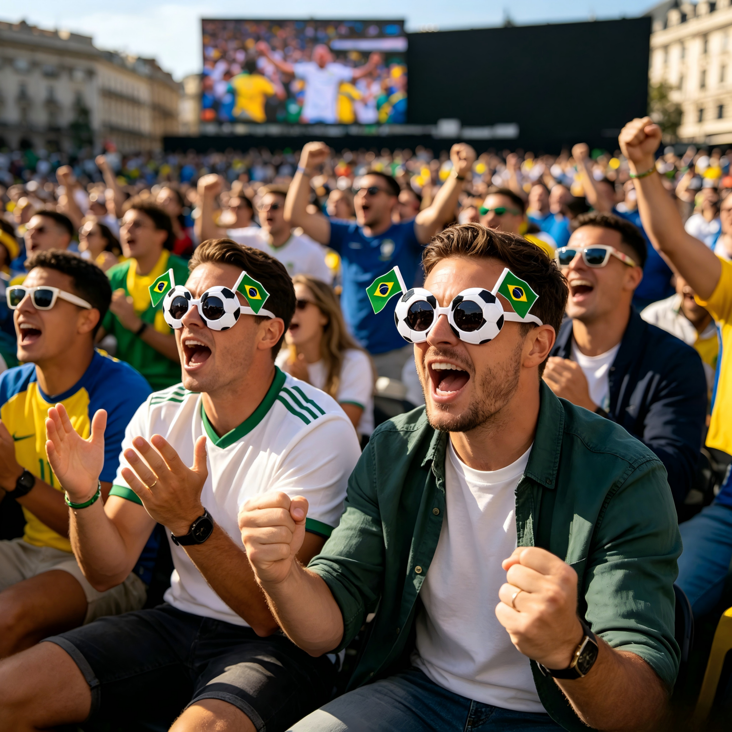 Soccer Pattern Glasses with National Flag Design Football Fan Party Sunglasses