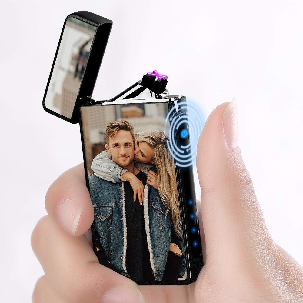 Not Available in Stores: Photo Engraved Lighter Electric Lighter Black Scrub