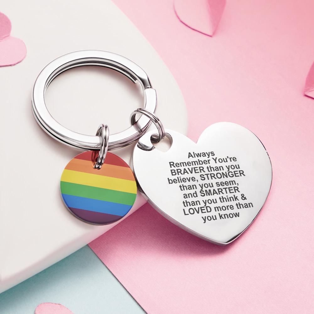 Open Slowly. Tears Likely.: Custom LGBT Rainbow Gay & Lesbian Pride Keychain Pansexual