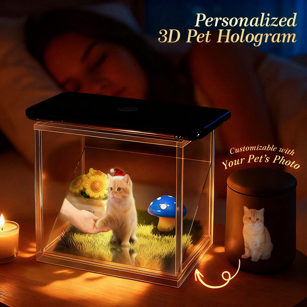Personalized Pet Holograms House Holographic Memorial Ornament Cherish Your Pet’s Memory
