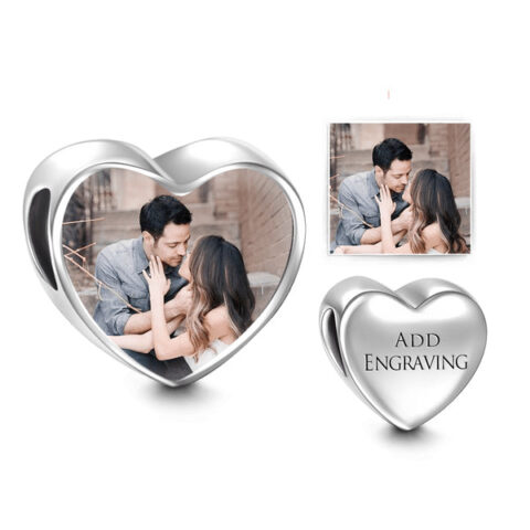 Not Available in Stores: Engraved Heart Photo Charm
