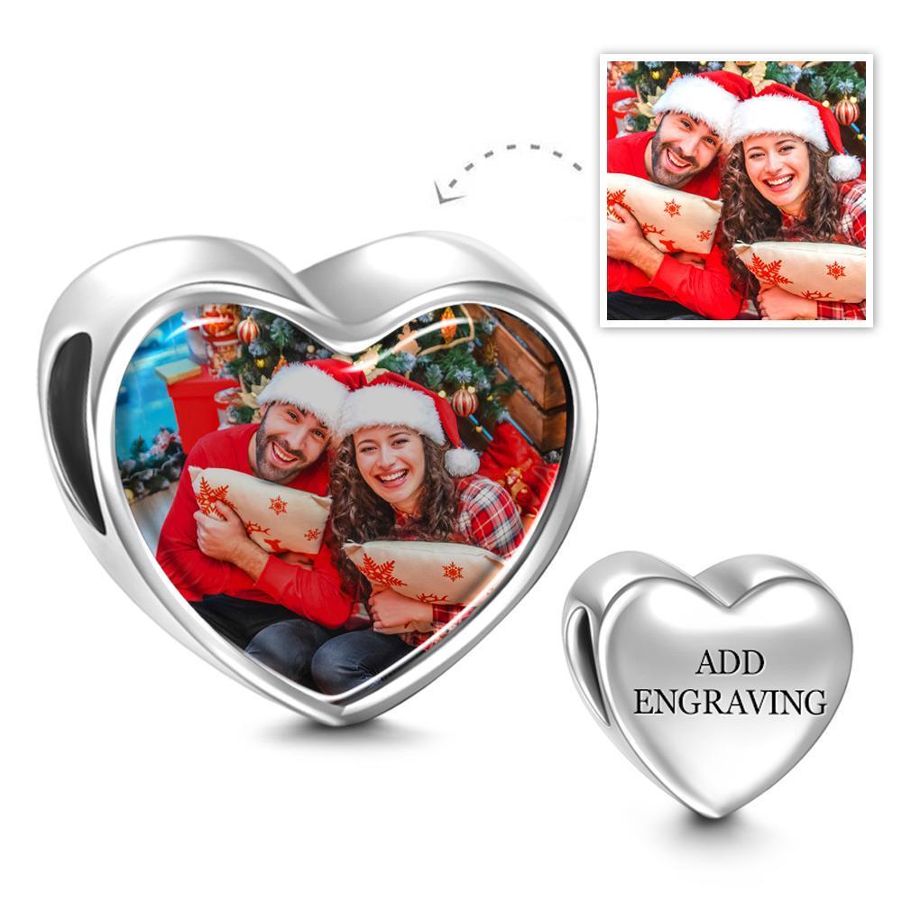 The Unexpected Favorite: Engraved Heart Photo Charm Picture Charm Gift For Couples