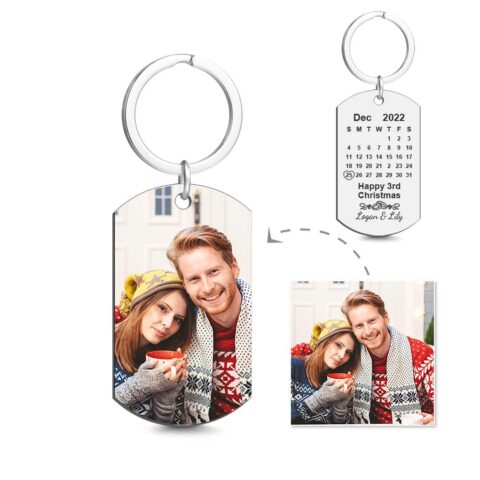 The reminder they touch every time they leave home: Custom Calendar Engraved Tag Key