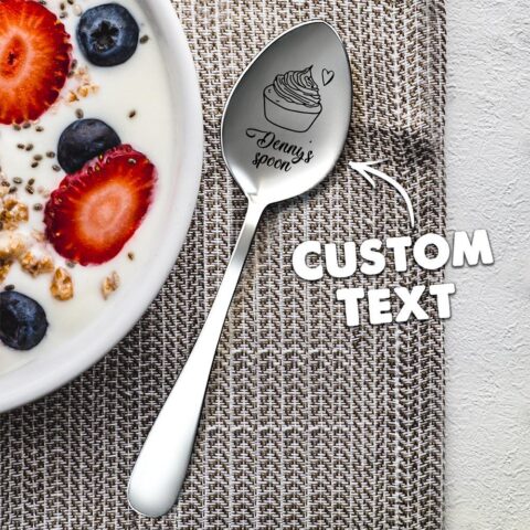 Custom Spoon Ice Cream Spoon Personalized Gifts For Friends With Engraved