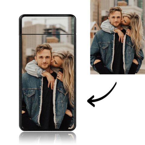 Not Available in Stores: Photo Engraved Lighter Electric Lighter Black Scrub