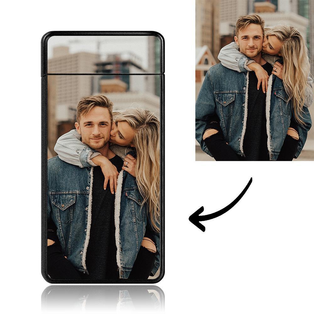 Not Available in Stores: Photo Engraved Lighter Electric Lighter Black Scrub