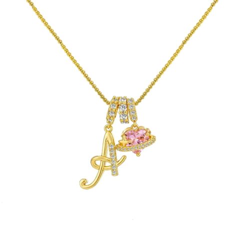 Initial Necklace 26 English Letter Necklace Initial Jewelry Best Anniversary