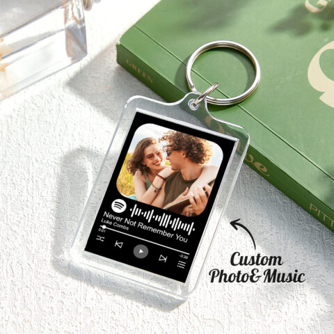 Custom Spotify Code Keychain Photo Keychain With Acrylic Shell
