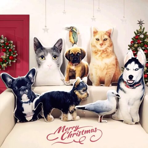 The Unexpected Favorite: Custom Photo Shaped Pillow Dog Portrait Pillow Cat Pillow