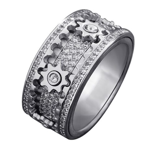 Not Available in Stores: Rotating Starry Ring Full-Diamond Ring – Anxiety Relief Fidget