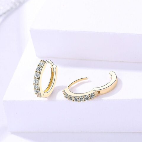 Made for one person in the world – them: Elegant Earrings Gold Plated Silver