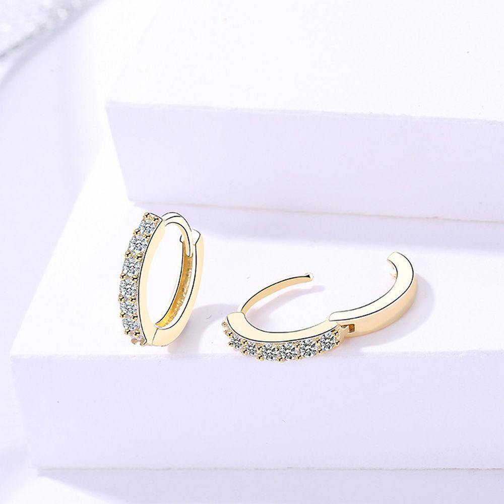 Made for one person in the world – them: Elegant Earrings Gold Plated Silver