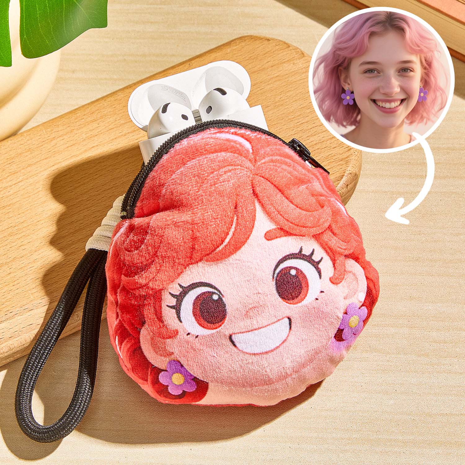Custom Emoji Earphone Bag – Turn Your Photo Into Emoji Personalized
