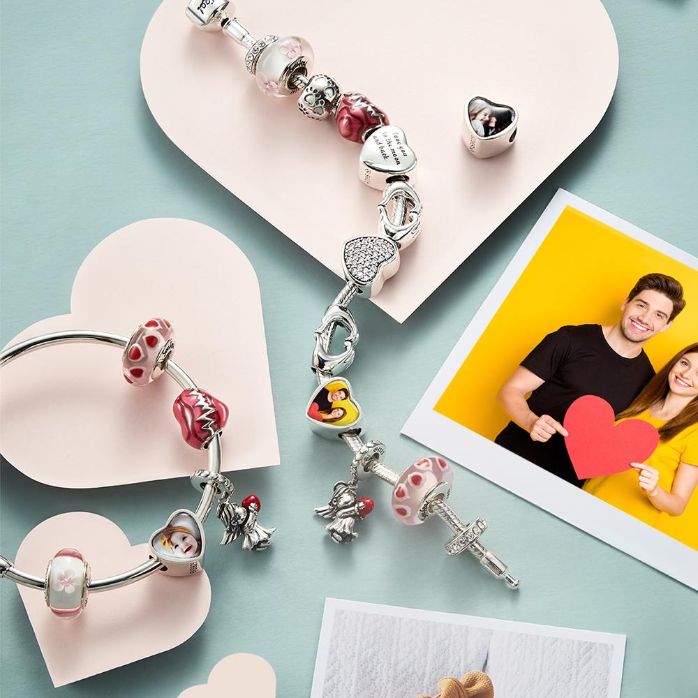 The Unexpected Favorite: Engraved Heart Photo Charm Picture Charm Gift For Couples