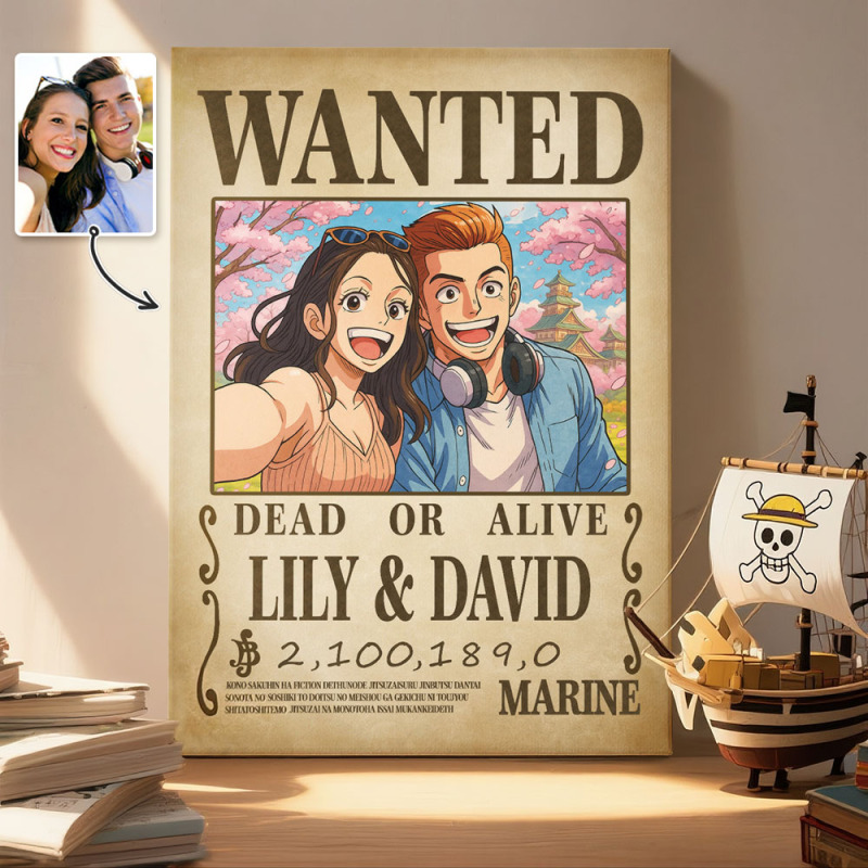 The gift that gets remembered long after the wrapping paper: Custom Anime Bounty Couple